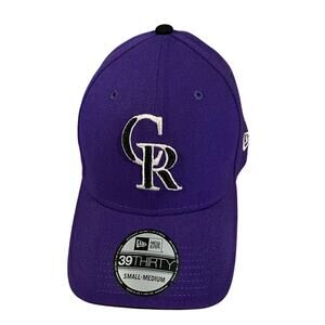 New Era Colorado Rockies 3930 Purple Flexfit Baseball Cap Hat sz Small-Medium